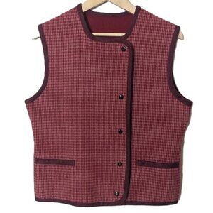 Vintage Houndstooth Vest Dark Academia Grandmacore Preppy Eclectic‎ Grandpa